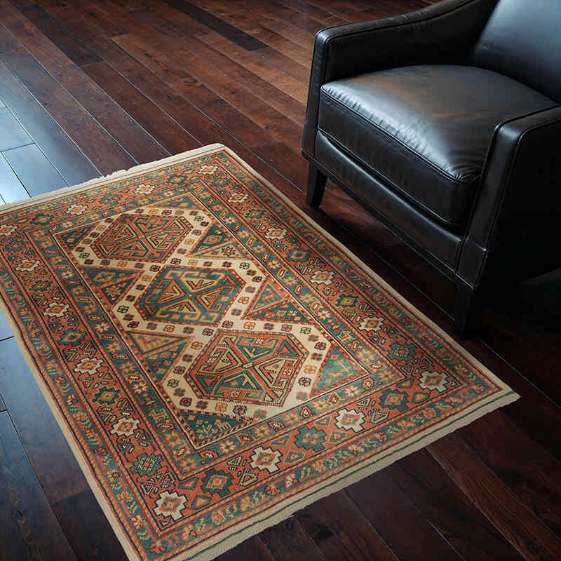 El Dokuma Vintage Halı - 105 cm x 144 cm - K0080100