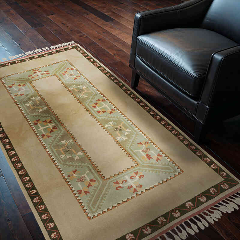 Vintage Turkish Hand-Knotted Rug - 4'  x 6' 4" (48" x 76") - K0080101