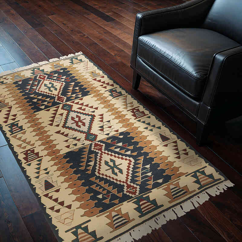 Nueva Alfombra Turca Kilim - 115 cm x 170 cm - K0080105