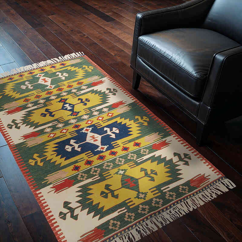Yeni Kök Boya El Dokuma Kilim - 117 cm x 170 cm - K0080106