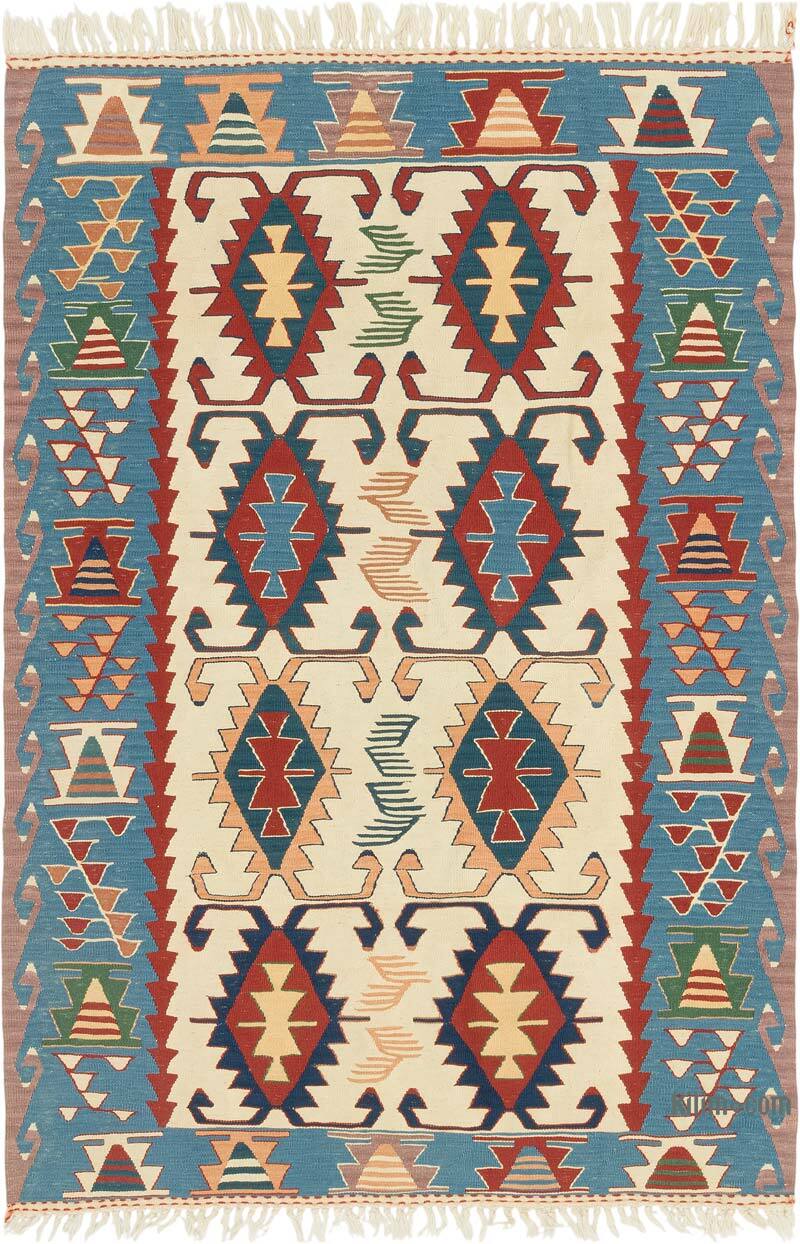 New Handwoven Turkish Kilim Rug - 3' 9" x 5' 6" (45" x 66") - K0080108