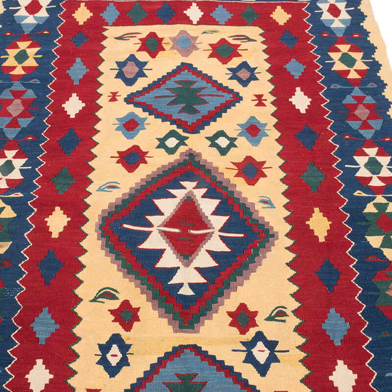 New Handwoven Turkish Kilim Rug - 3' 7" x 5' 4" (43" x 64") - K0080109