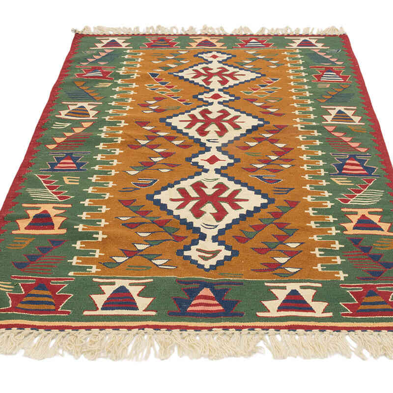 New Handwoven Turkish Kilim Rug - 3' 7" x 5' 7" (43" x 67") - K0080110