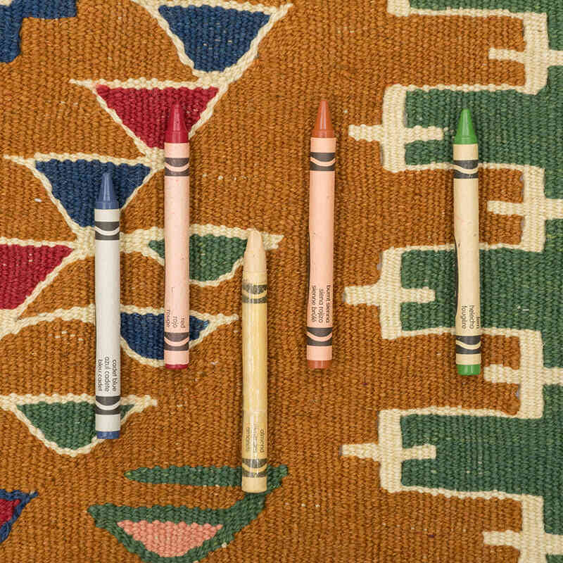 New Handwoven Turkish Kilim Rug - 3' 7" x 5' 7" (43" x 67") - K0080110