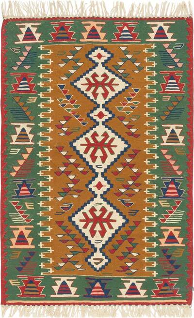Yeni Kök Boya El Dokuma Kilim - 110 cm x 169 cm