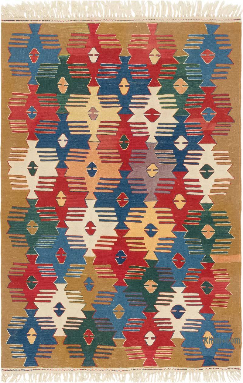 New Handwoven Turkish Kilim Rug - 4'  x 5' 11" (48" x 71") - K0080111