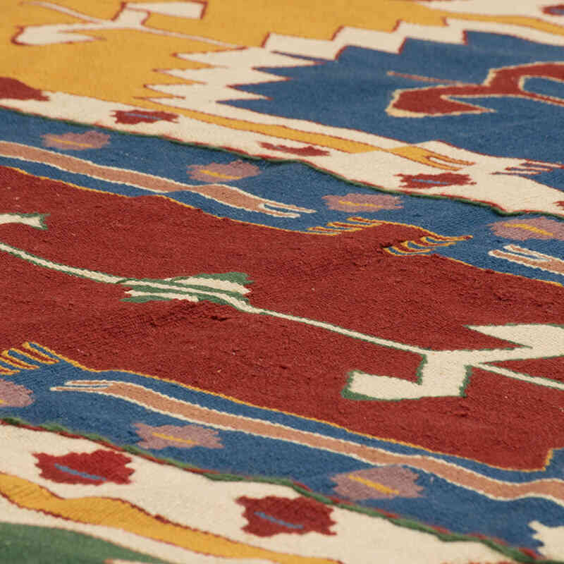 New Handwoven Turkish Kilim Rug - 3' 8" x 5' 5" (44" x 65") - K0080112