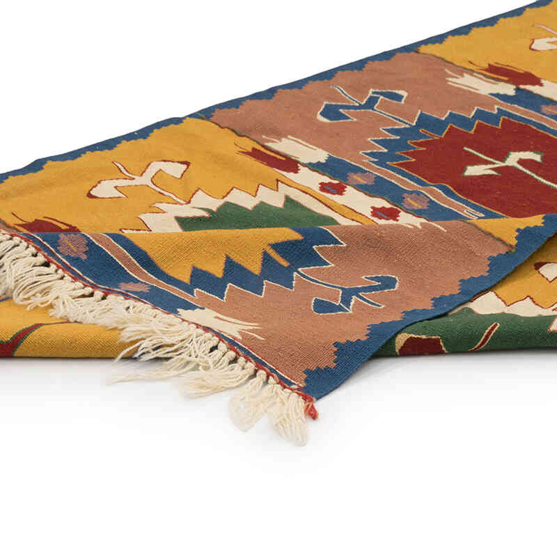 New Handwoven Turkish Kilim Rug - 3' 8" x 5' 5" (44" x 65") - K0080112