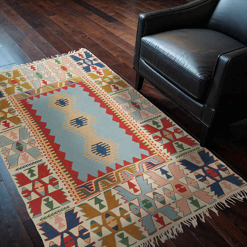 Nueva Alfombra Turca Kilim - 122 cm x 177 cm - K0080115