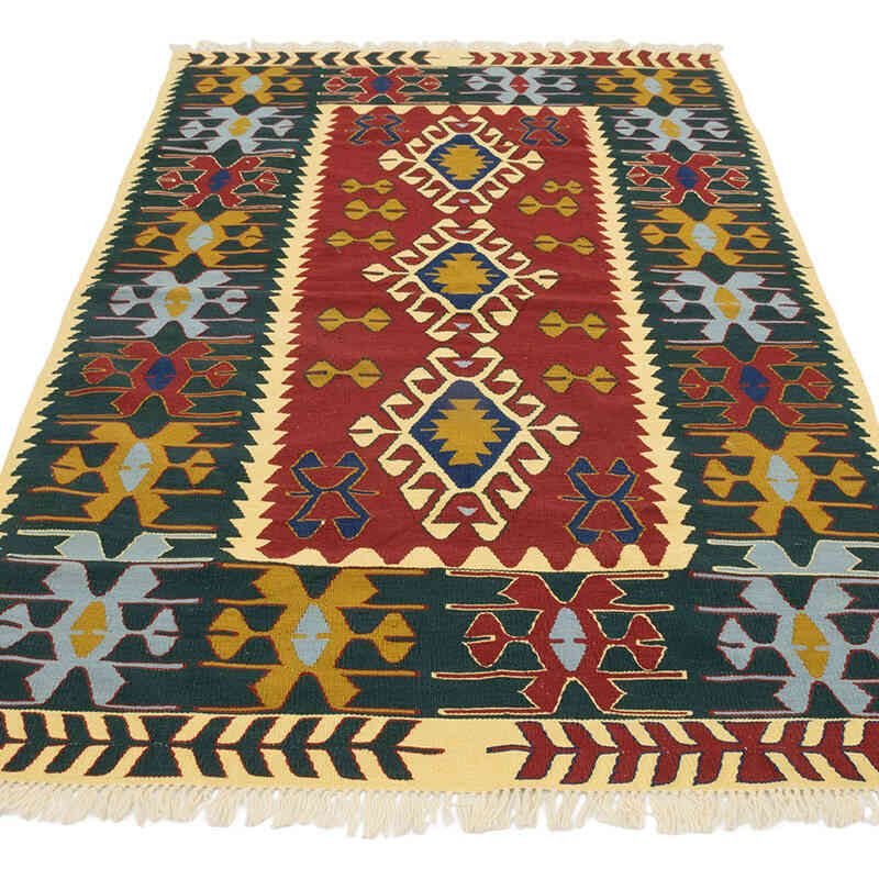 Yeni Kök Boya El Dokuma Kilim - 120 cm x 178 cm - K0080116