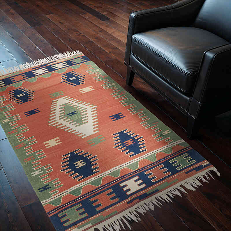 Yeni Kök Boya El Dokuma Kilim - 120 cm x 170 cm - K0080117