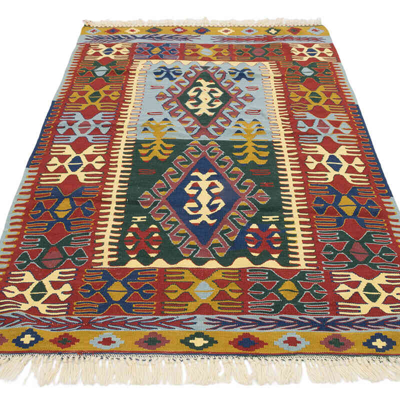 Yeni Kök Boya El Dokuma Kilim - 115 cm x 180 cm - K0080120