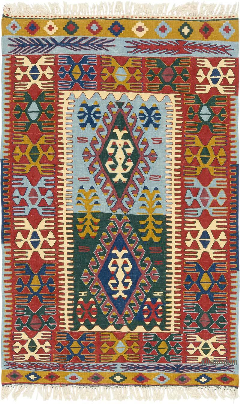 Yeni Kök Boya El Dokuma Kilim - 115 cm x 180 cm - K0080120
