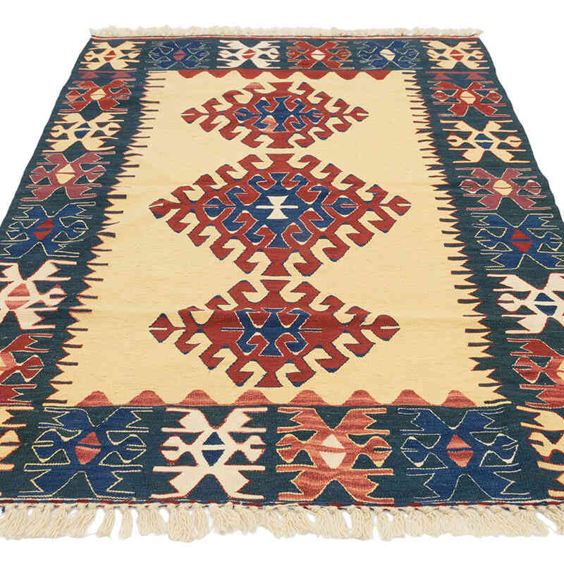 Yeni Kök Boya El Dokuma Kilim - 111 cm x 167 cm - K0080121