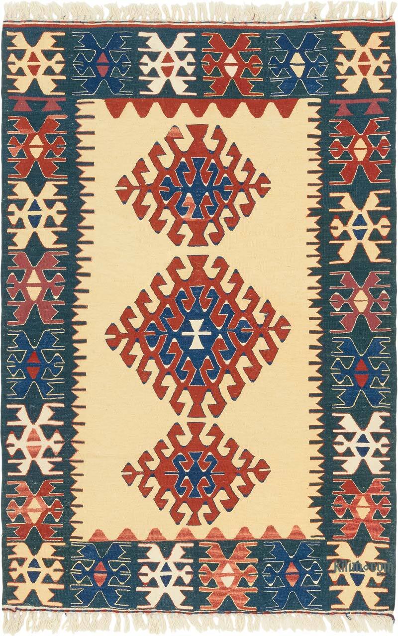 Yeni Kök Boya El Dokuma Kilim - 111 cm x 167 cm - K0080121