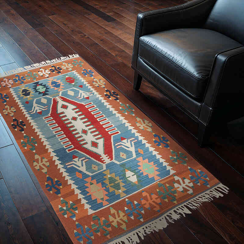 Nueva Alfombra Turca Kilim - 100 cm x 169 cm - K0080122