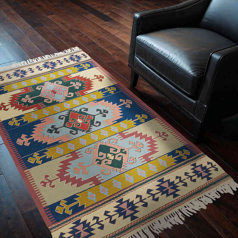 Nueva Alfombra Turca Kilim - 120 cm x 184 cm - K0080123