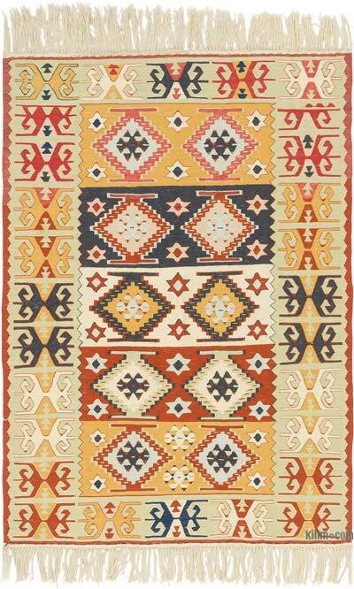 New Handwoven Turkish Kilim Rug - 3' 11" x 5' 7" (47" x 67")