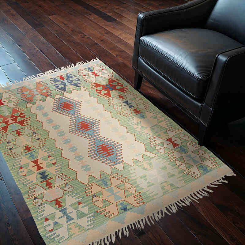 Yeni Kök Boya El Dokuma Kilim - 117 cm x 160 cm - K0080128