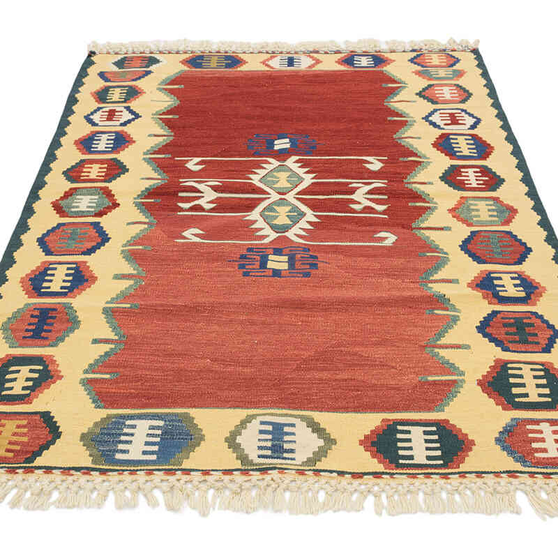 Yeni Kök Boya El Dokuma Kilim - 114 cm x 160 cm - K0080129