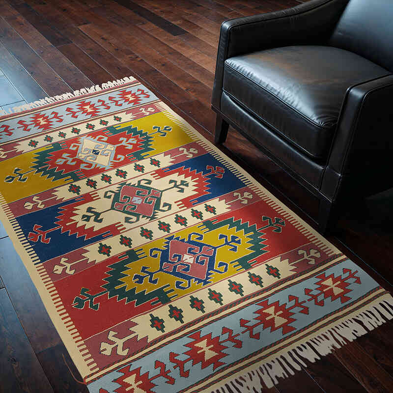 Yeni Kök Boya El Dokuma Kilim - 120 cm x 189 cm - K0080131