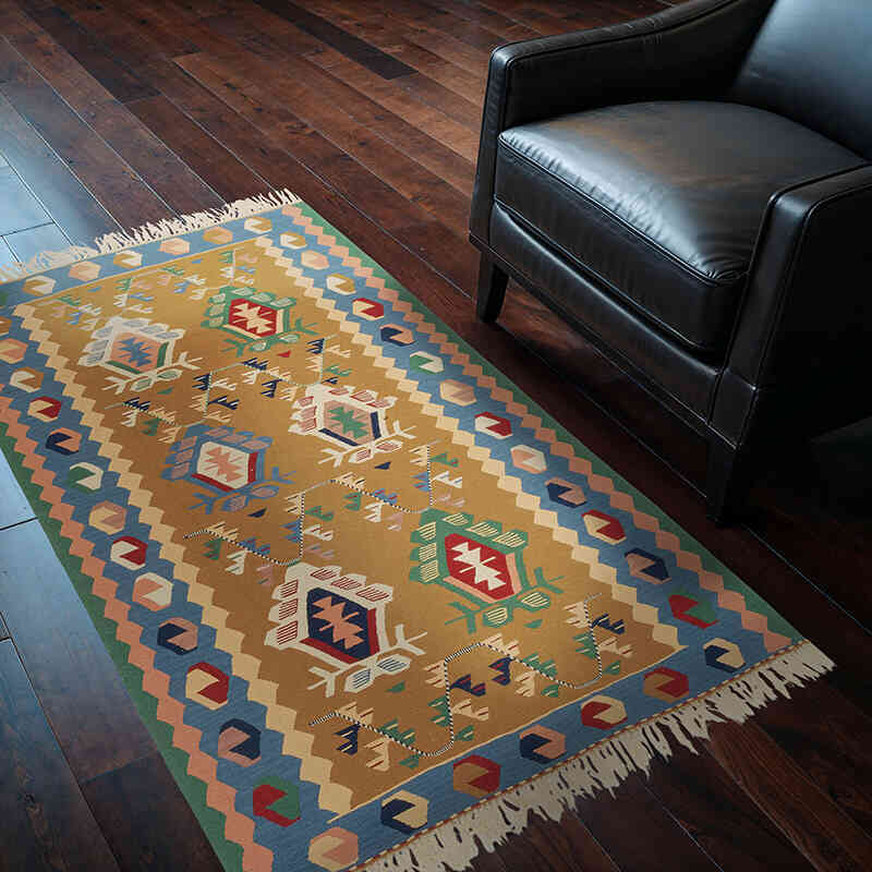 Yeni Kök Boya El Dokuma Kilim - 115 cm x 170 cm - K0080132