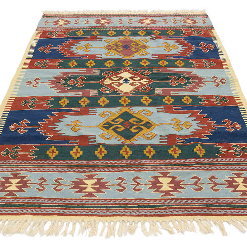 New Handwoven Turkish Kilim Rug - 3' 10" x 5' 11" (46" x 71") - K0080135