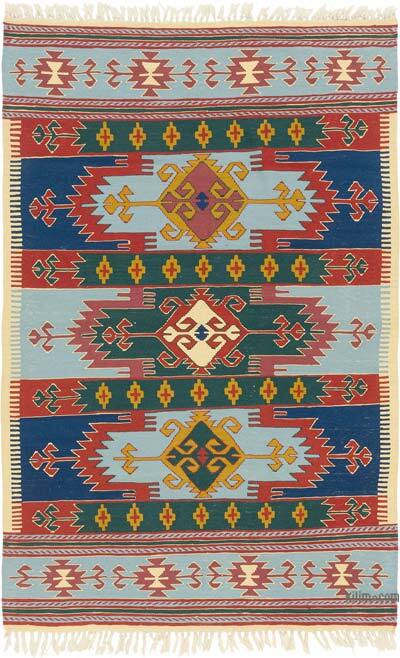 Yeni Kök Boya El Dokuma Kilim - 118 cm x 181 cm