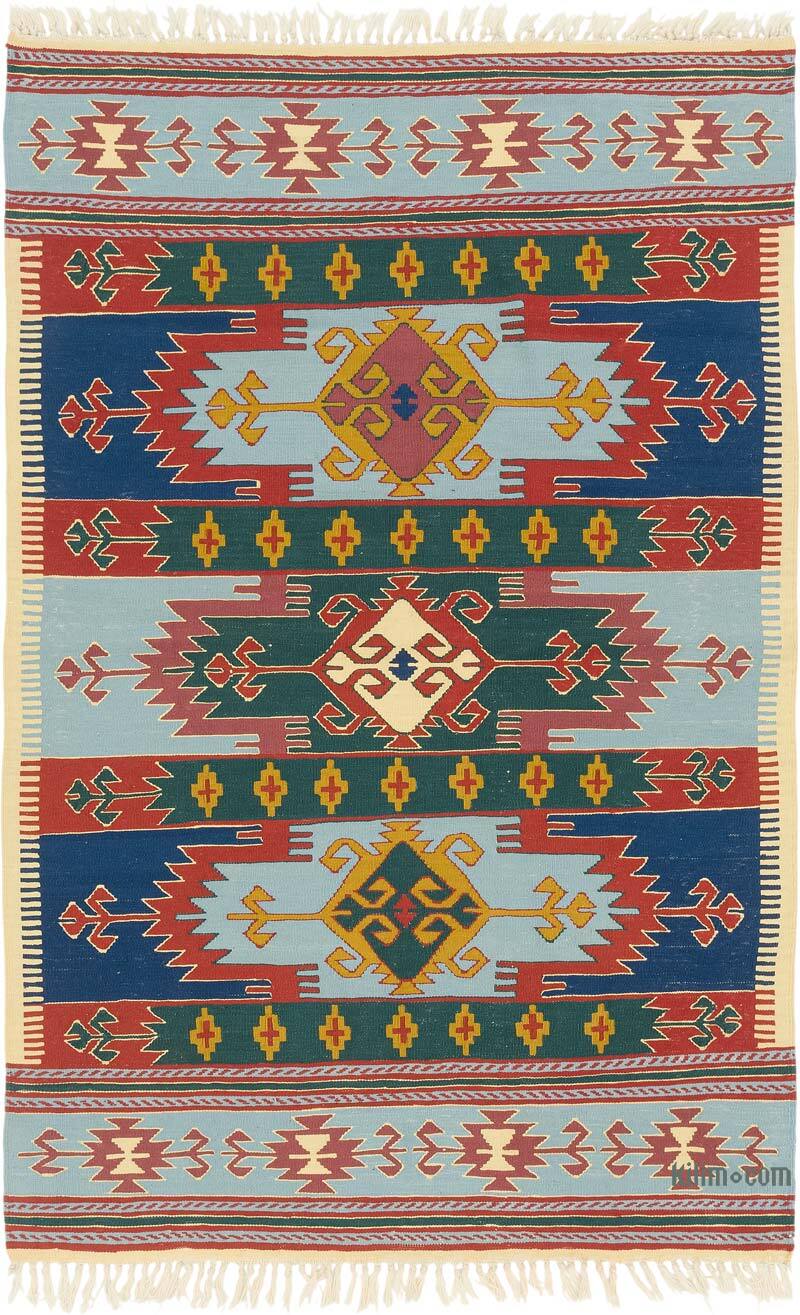New Handwoven Turkish Kilim Rug - 3' 10" x 5' 11" (46" x 71") - K0080135