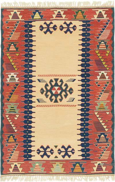 Yeni Kök Boya El Dokuma Kilim - 112 cm x 168 cm