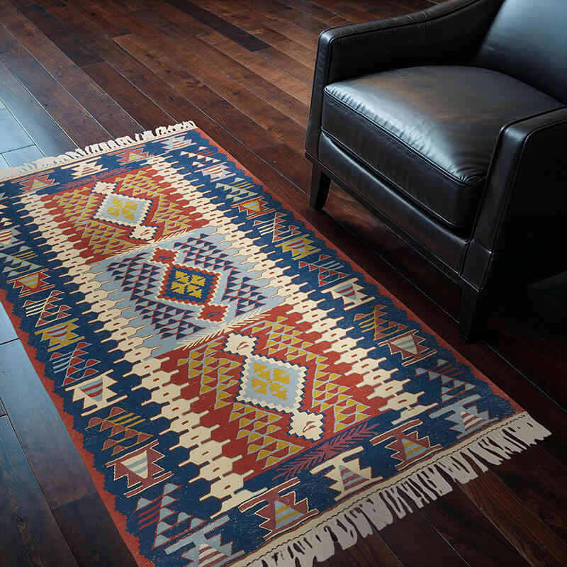 Nueva Alfombra Turca Kilim - 115 cm x 168 cm - K0080137