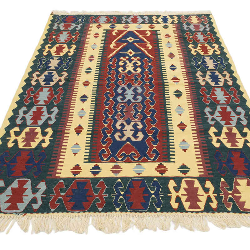 Yeni Kök Boya El Dokuma Kilim - 113 cm x 168 cm - K0080139
