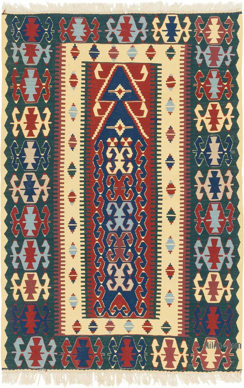Yeni Kök Boya El Dokuma Kilim - 113 cm x 168 cm - K0080139