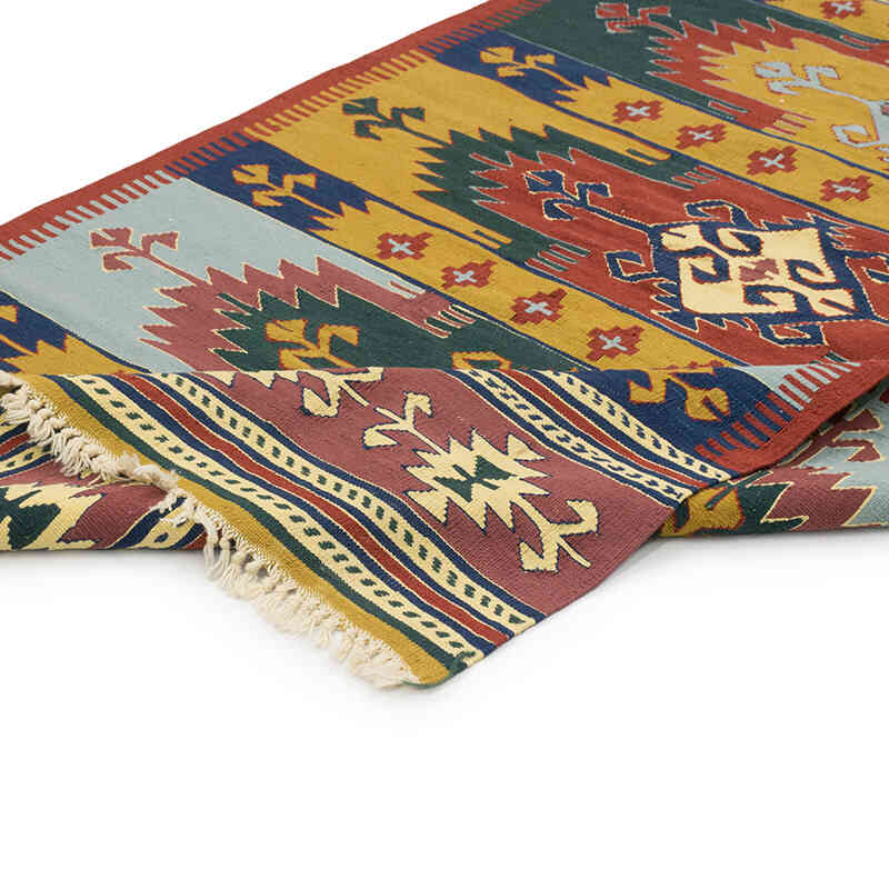 New Handwoven Turkish Kilim Rug - 3' 11" x 6' 4" (47" x 76") - K0080140