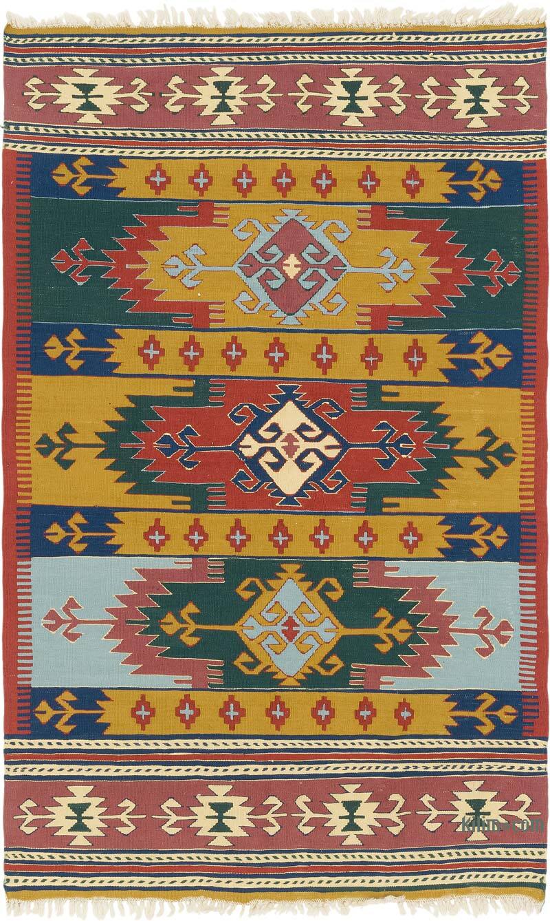 New Handwoven Turkish Kilim Rug - 3' 11" x 6' 4" (47" x 76") - K0080140