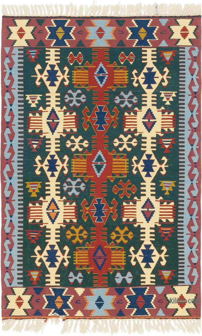 Yeni Kök Boya El Dokuma Kilim - 113 cm x 173 cm - K0080141