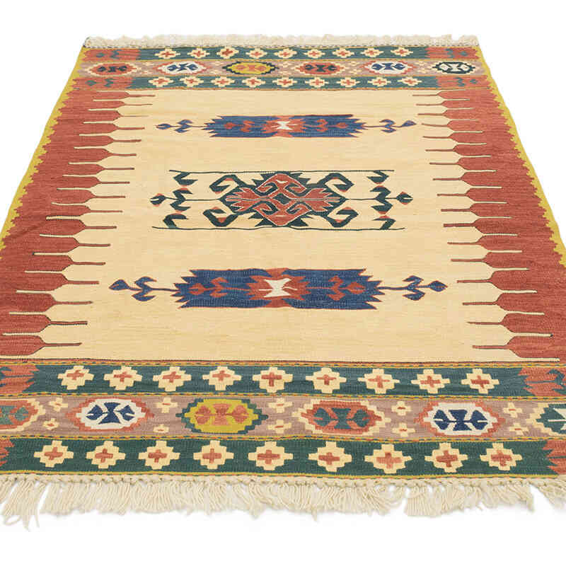 Nueva Alfombra Turca Kilim - 113 cm x 165 cm - K0080143