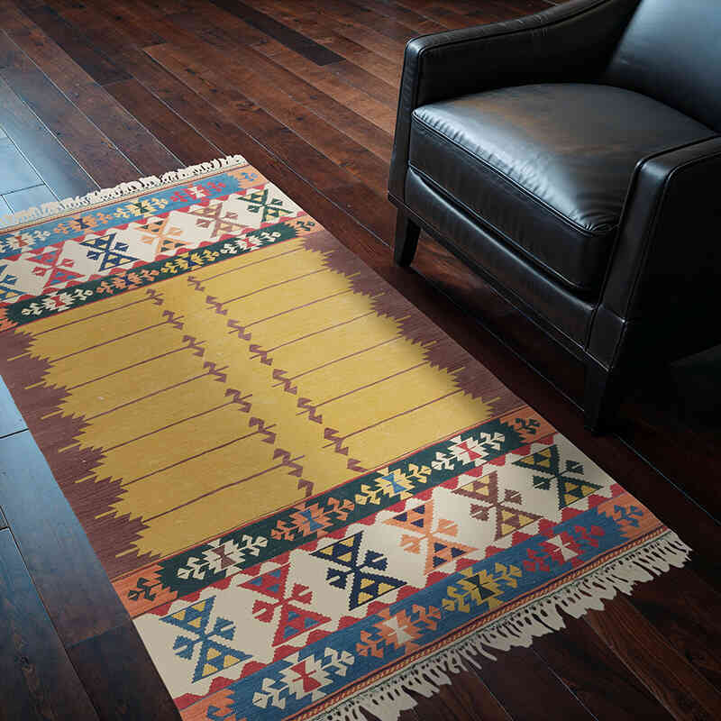 Nueva Alfombra Turca Kilim - 115 cm x 170 cm - K0080146