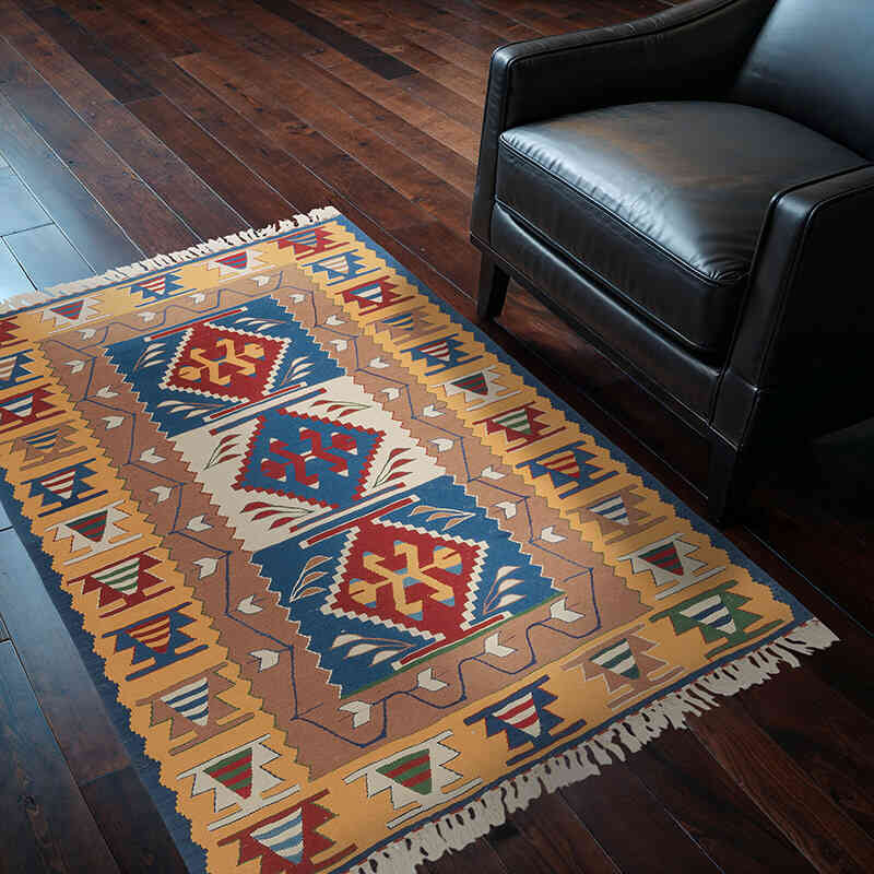 Nueva Alfombra Turca Kilim - 111 cm x 160 cm - K0080147