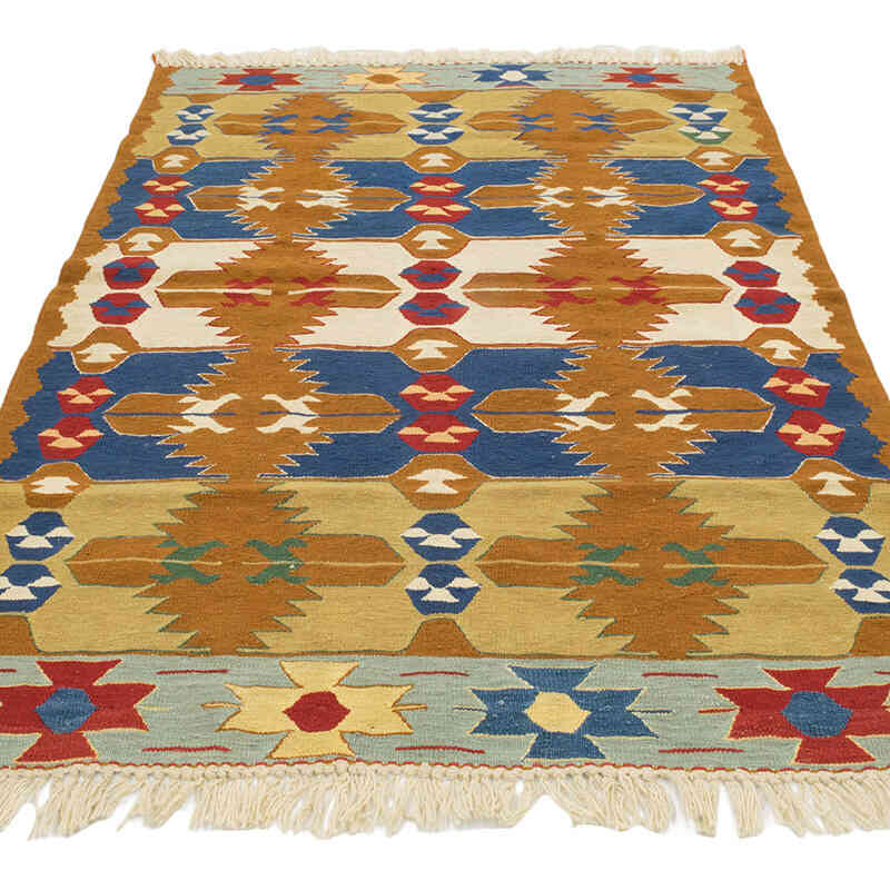 New Handwoven Turkish Kilim Rug - 3' 10" x 5' 7" (46" x 67") - K0080148