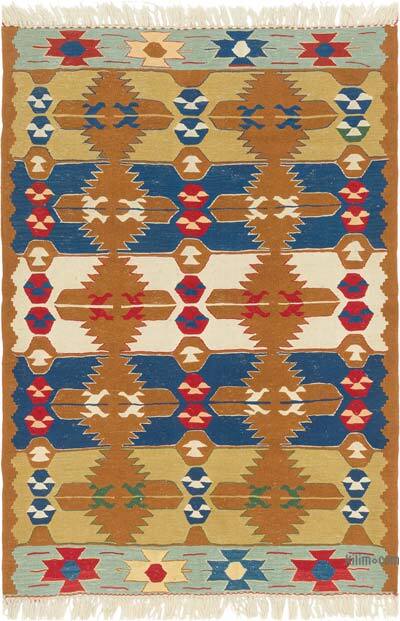 New Handwoven Turkish Kilim Rug - 3' 10" x 5' 7" (46" x 67")
