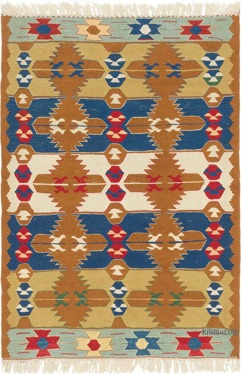 New Handwoven Turkish Kilim Rug - 3' 10" x 5' 7" (46" x 67") - K0080148