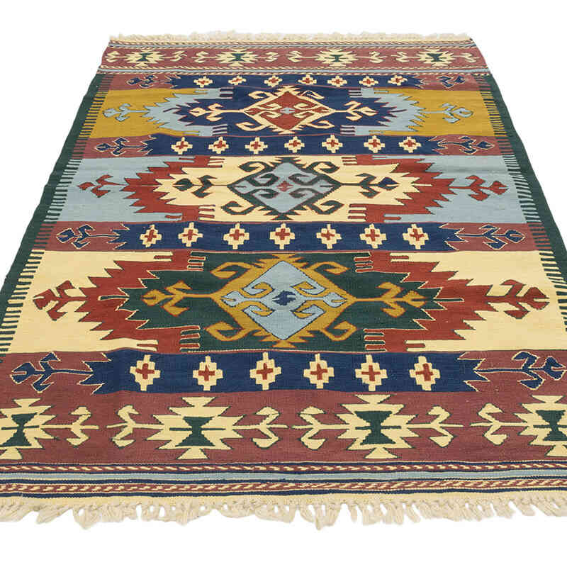 Yeni Kök Boya El Dokuma Kilim - 117 cm x 180 cm - K0080149