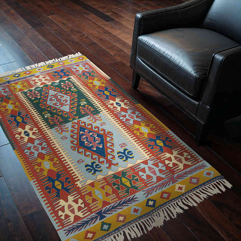 Yeni Kök Boya El Dokuma Kilim - 120 cm x 170 cm - K0080150