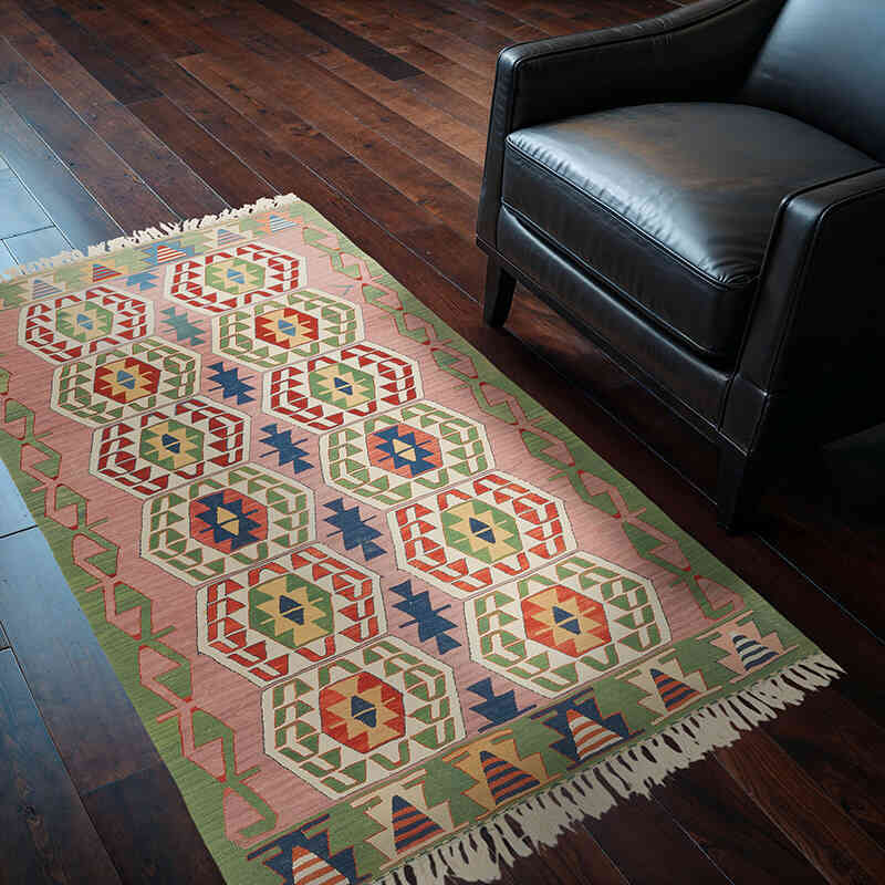 Nueva Alfombra Turca Kilim - 110 cm x 165 cm - K0080151