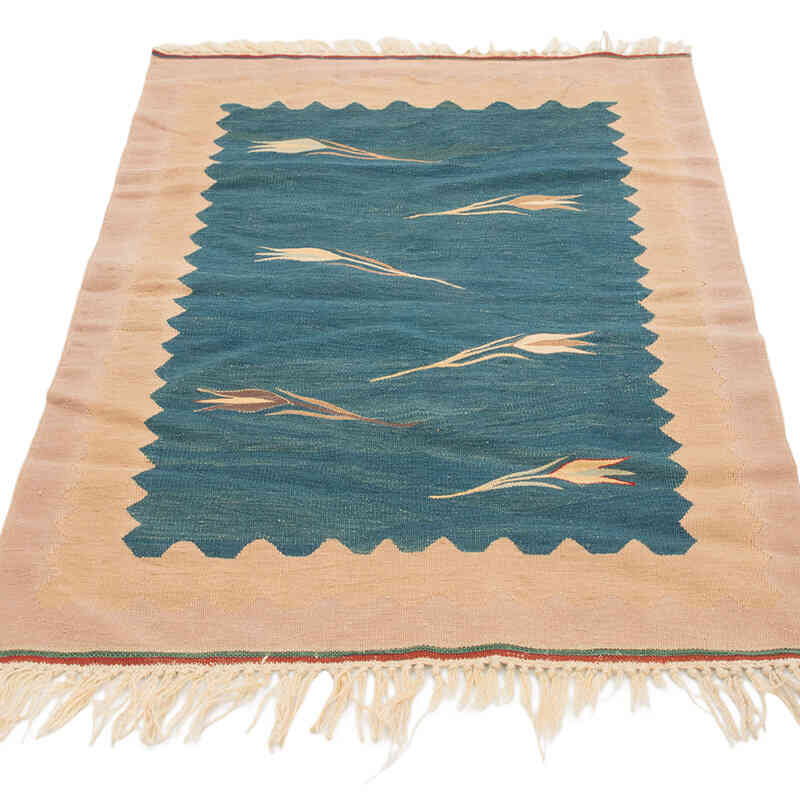Yeni Kök Boya El Dokuma Kilim - 86 cm x 122 cm - K0080152
