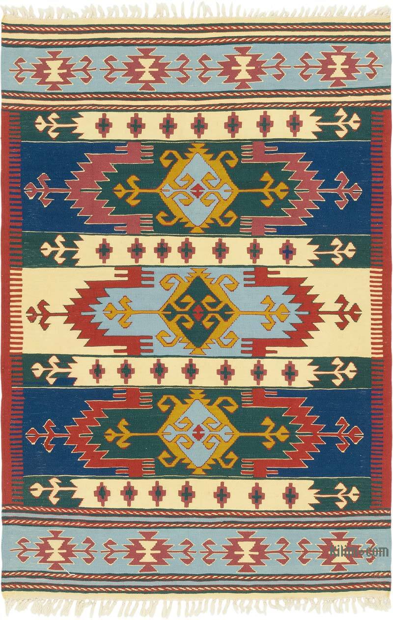 New Handwoven Turkish Kilim Rug - 3' 11" x 5' 9" (47" x 69") - K0080155