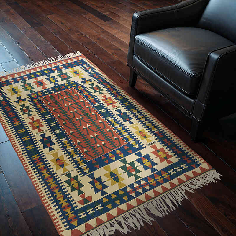 Yeni Kök Boya El Dokuma Kilim - 120 cm x 175 cm - K0080157
