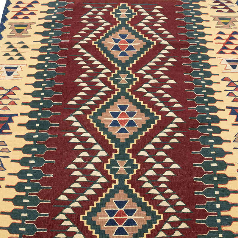 New Handwoven Turkish Kilim Rug - 3' 8" x 5' 3" (44" x 63") - K0080158