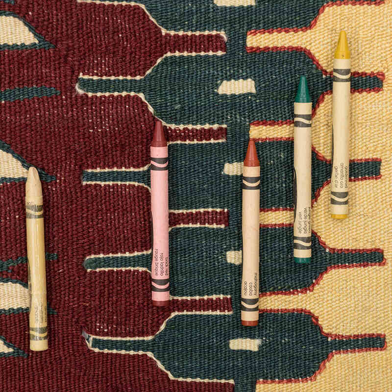 New Handwoven Turkish Kilim Rug - 3' 8" x 5' 3" (44" x 63") - K0080158
